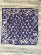 Set of 10 Organic Cotton Bandana, Hand Block Print Neckerchief