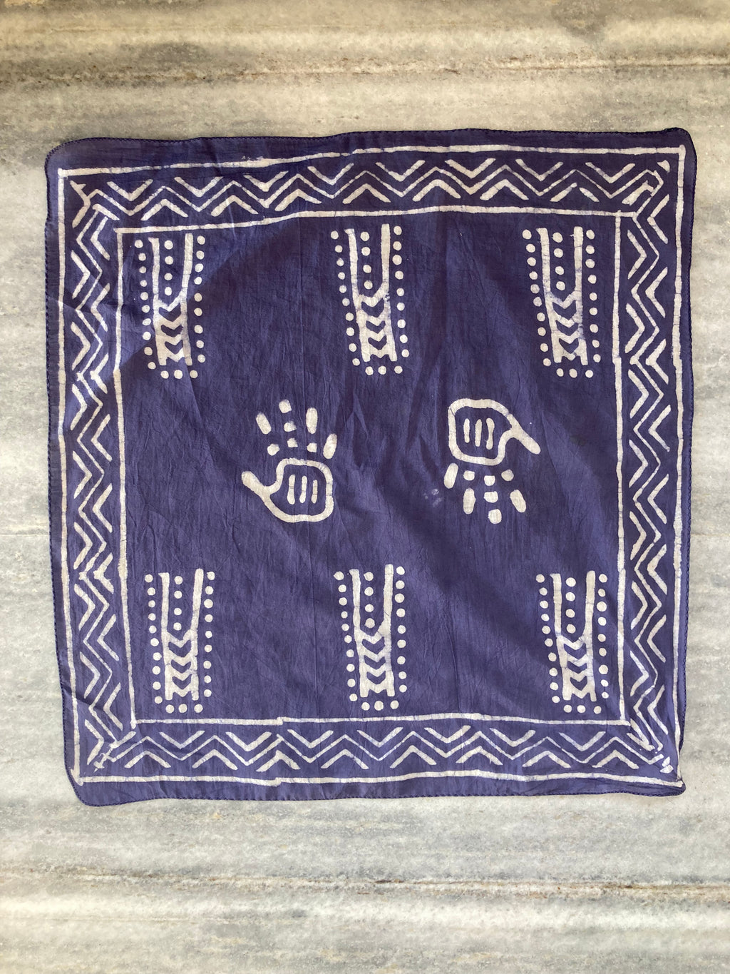 Set of 10 Organic Cotton Bandana, Hand Block Print Neckerchief