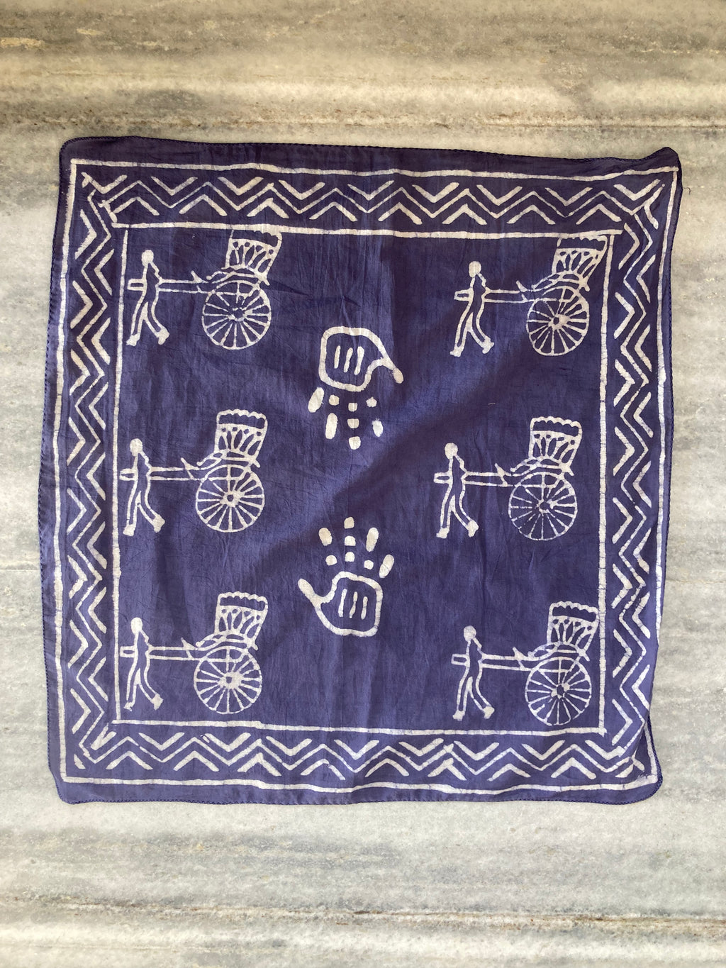 Set of 10 Organic Cotton Bandana, Hand Block Print Neckerchief