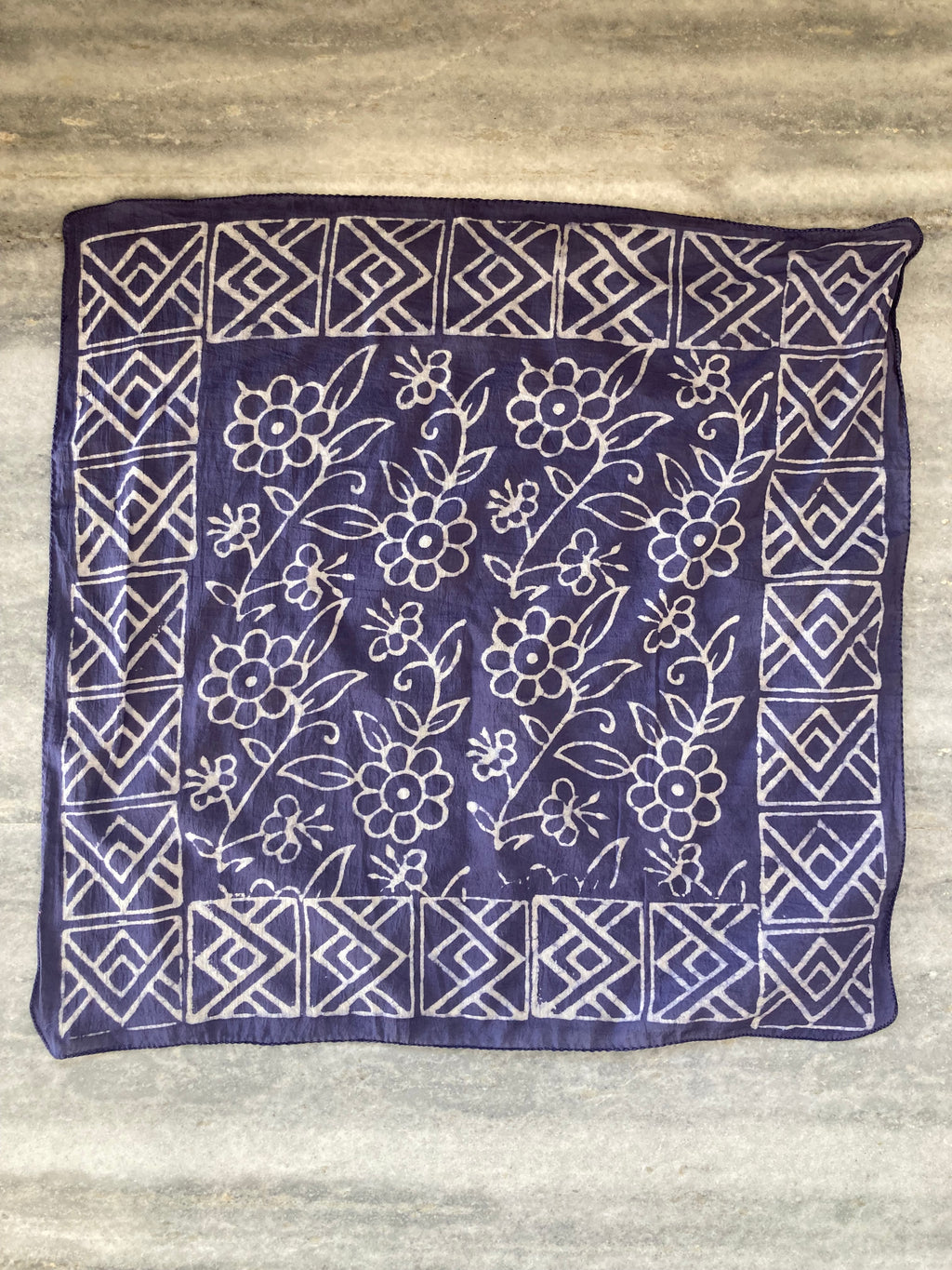 Set of 10 Organic Cotton Bandana, Hand Block Print Neckerchief
