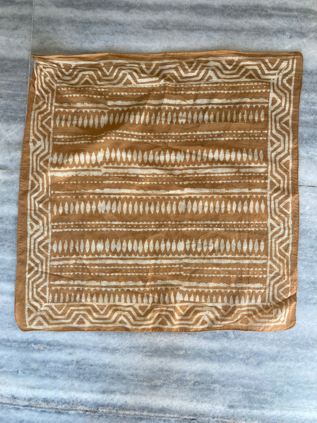 Organic Cotton Bandana Set of 10 : Paisley Scarf, Hand Block Print, Natural Dye