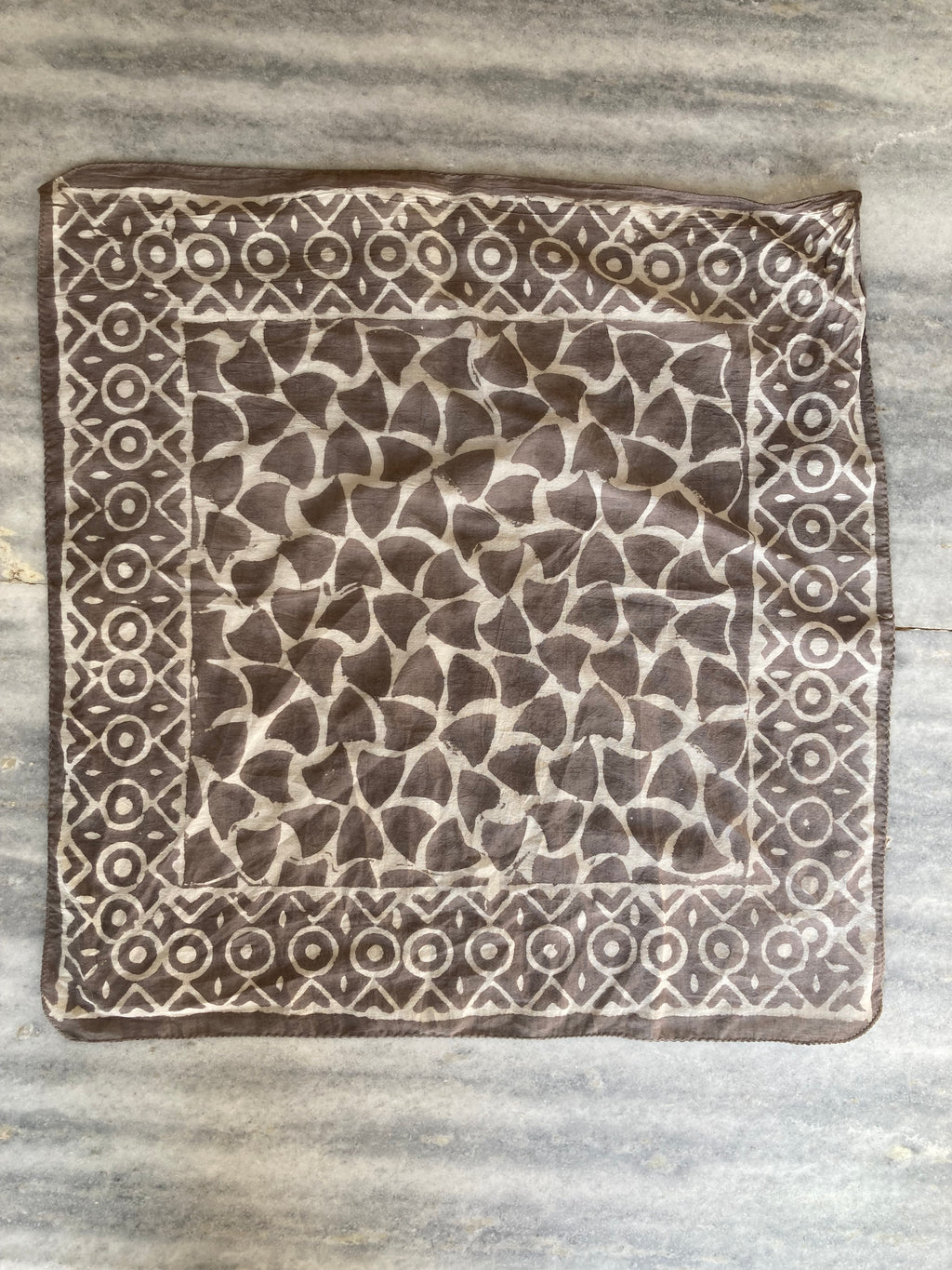 Organic Cotton Bandana Set of 10 : Paisley Scarf, Hand Block Print, Natural Dye