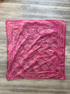 Organic Cotton Bandana Set of 10 : Paisley Scarf, Hand Block Print, Natural Dye