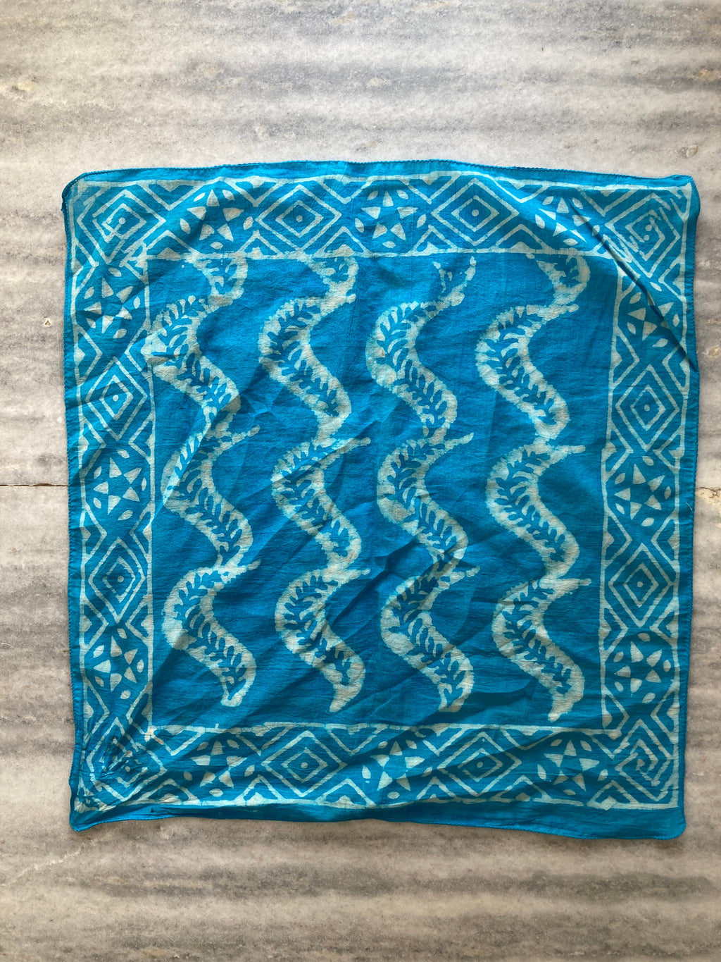 Organic Cotton Bandana Set of 10 : Paisley Scarf, Hand Block Print, Natural Dye