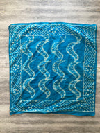 Organic Cotton Bandana Set of 10 : Paisley Scarf, Hand Block Print, Natural Dye