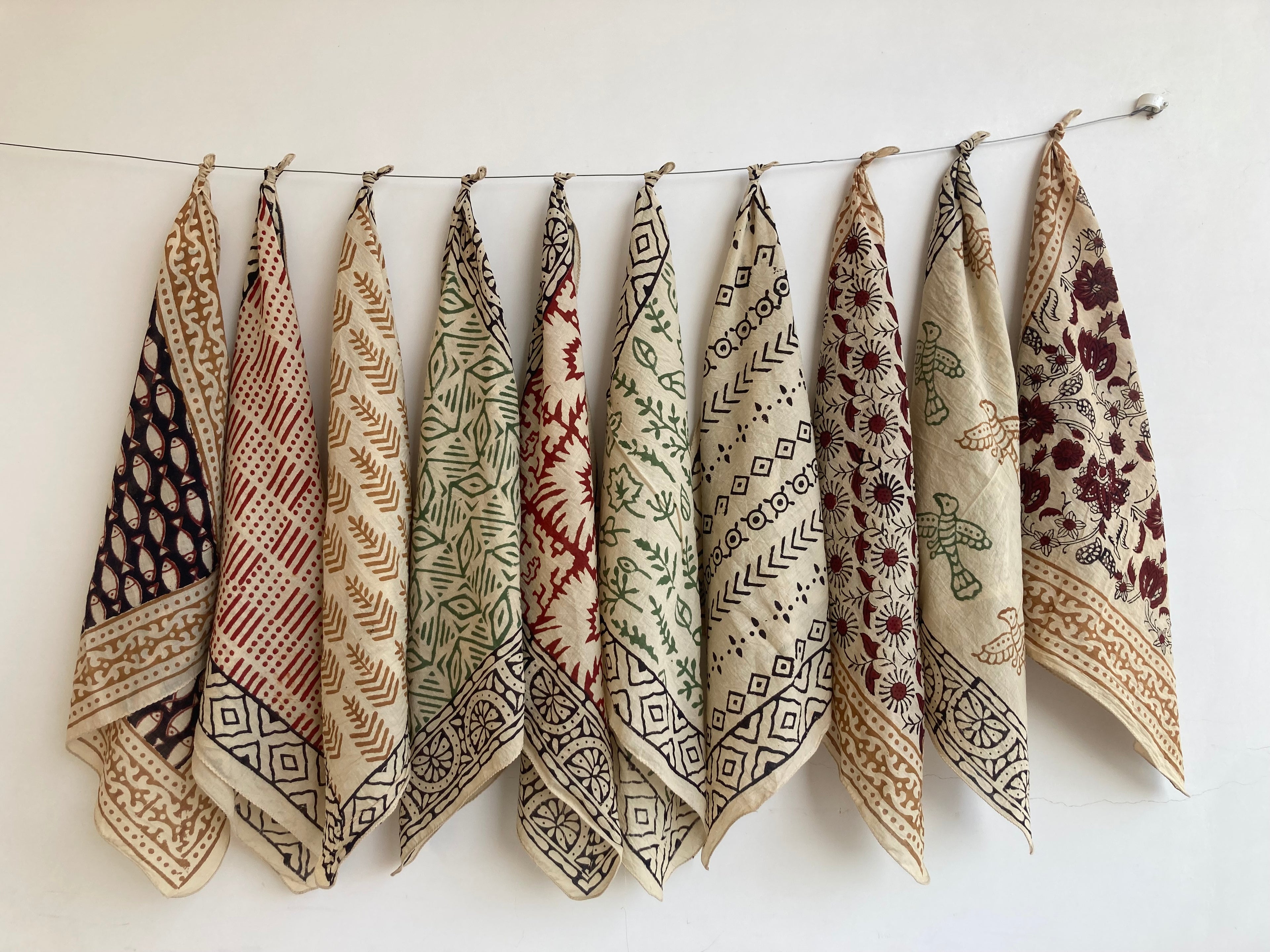 bandana,Neckkerchief,Handkerchief,Necktie made with natural colours gift item