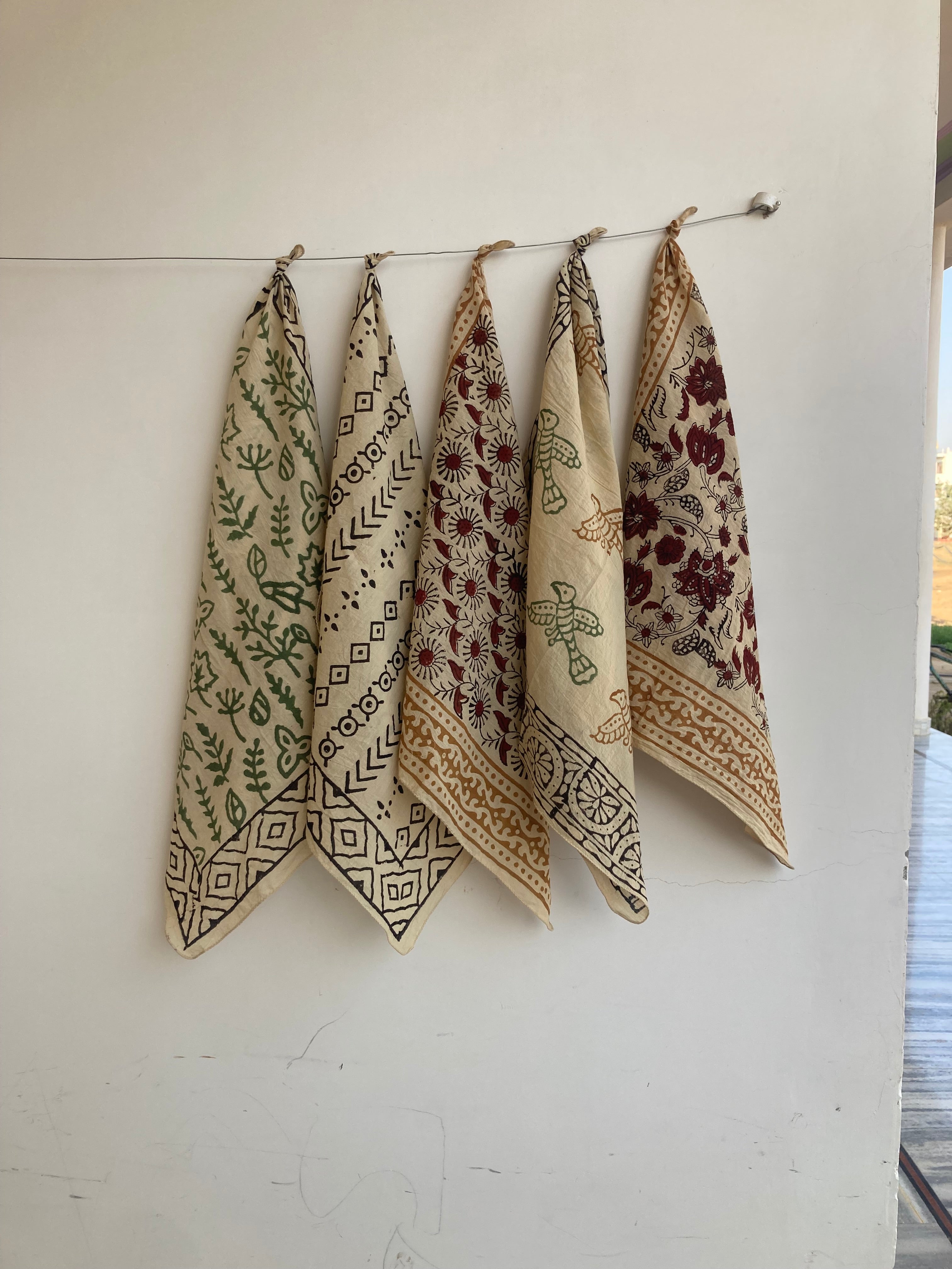 bandana,Neckkerchief,Handkerchief,Necktie made with natural colours gift item