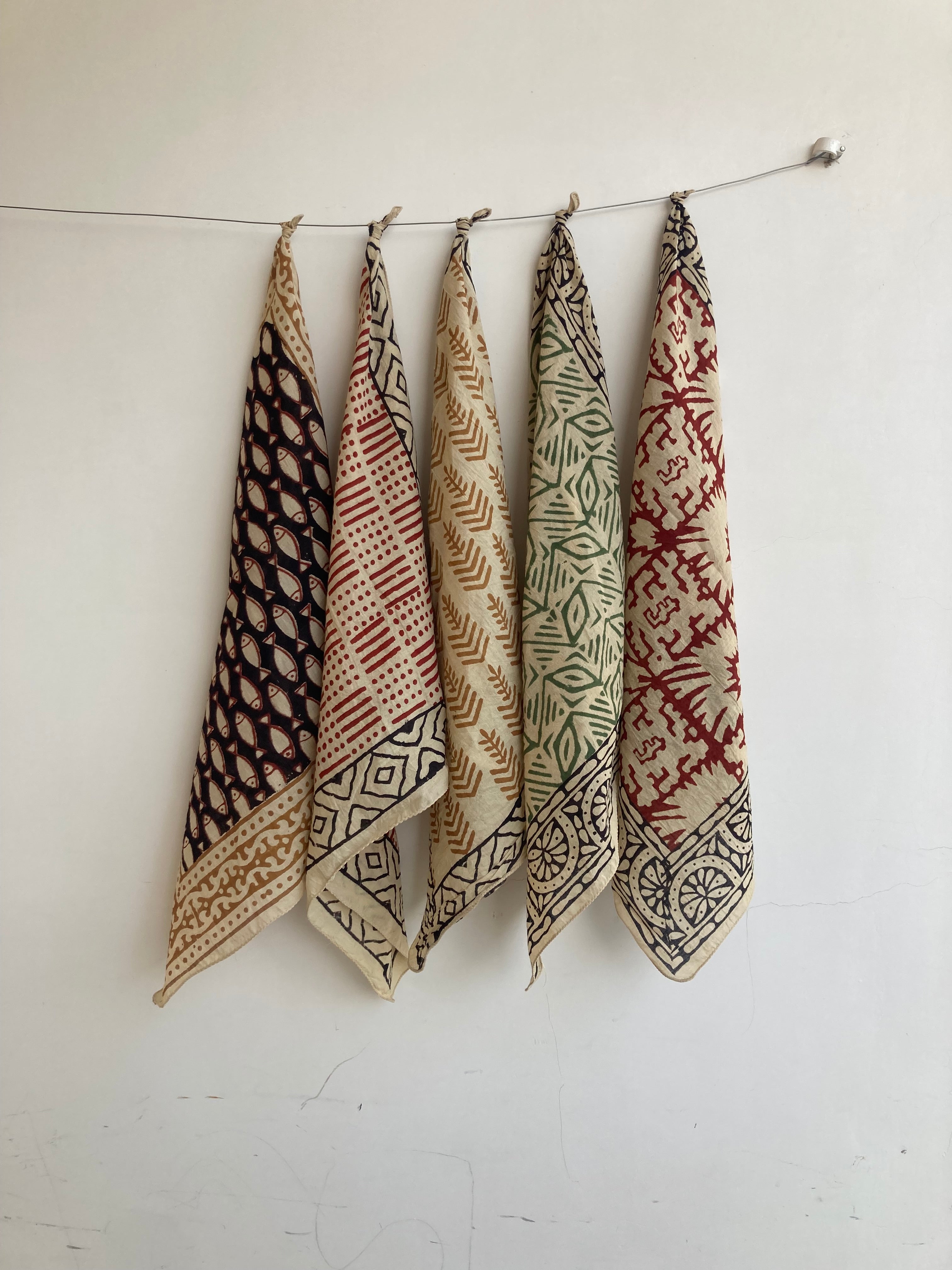 bandana,Neckkerchief,Handkerchief,Necktie made with natural colours gift item