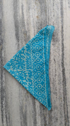 Hand Block Printed Cotton Bandana: Natural Dye Neckerchief - Made in India