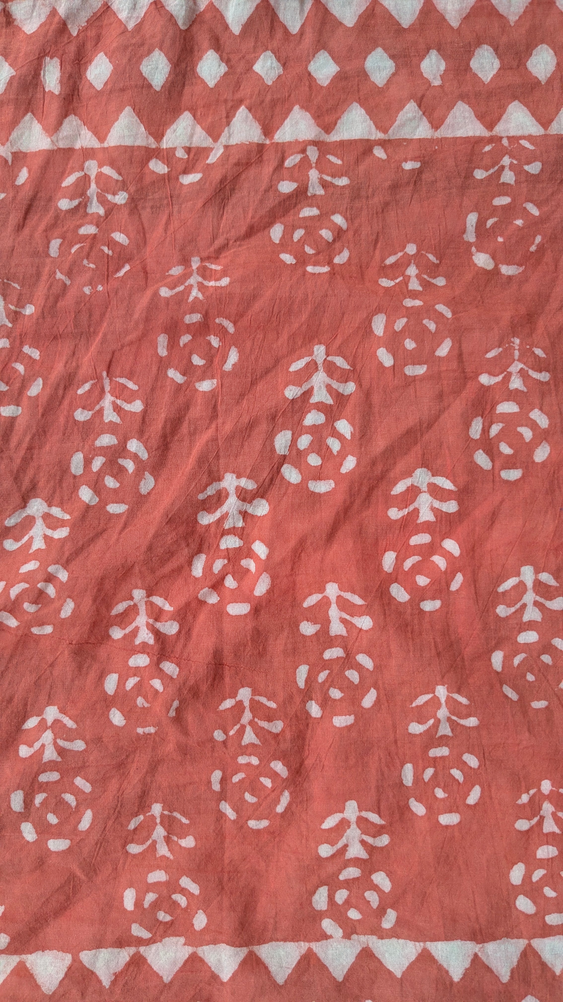 Hand Block Printed Cotton Bandana: Natural Dye Neckerchief - Made in India