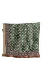 Hand Block Print Cotton Sarong: Indian Beach Wrap, Boho Scarf