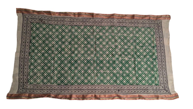 Hand Block Print Cotton Sarong: Indian Beach Wrap, Boho Scarf