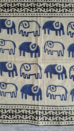 Hand Block Printed Cotton Bandana: Natural Dye Indian Head Wrap