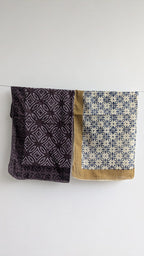 Indian Block Print Cotton Bandana Set: Handmade Yoga Head Wrap