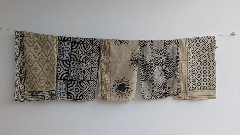 Handblock Printed Cotton Bandana: Natural Dyes, Handmade in India