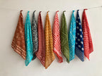 Set Of 10 hand printed bandana,Neckkerchief,Handkerchief,Headwraps made with natural colours