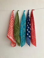 Set Of 10 hand printed bandana,Neckkerchief,Handkerchief,Headwraps made with natural colours