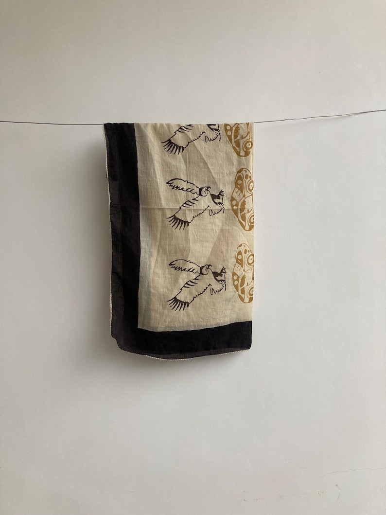 Handmade Floral Print Cotton Bandana Set: Boho Neckerchief