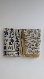 Handblock Printed Cotton Bandanas - Natural Dye, Handmade in India - Set of 10