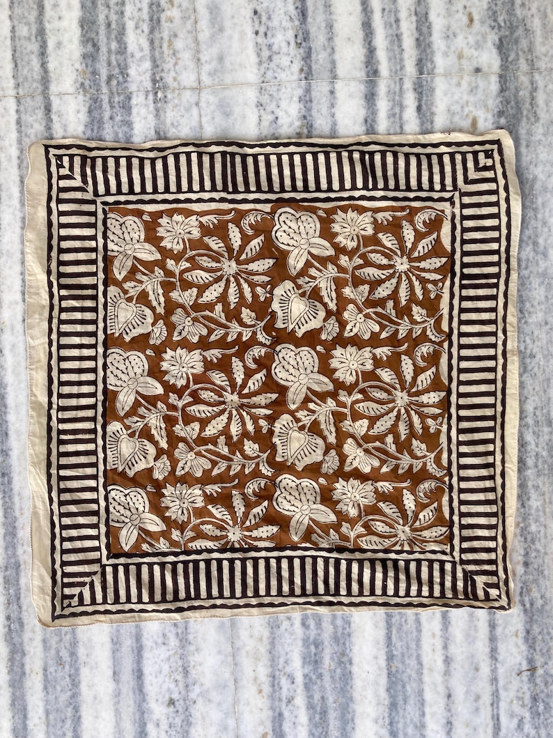 Set of 10 hand printed bandana,Neckkerchief,Handkerchief, made with natural colours gift item