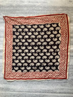 Hand Block Print Cotton Bandanas - Set of 10, Natural Dye