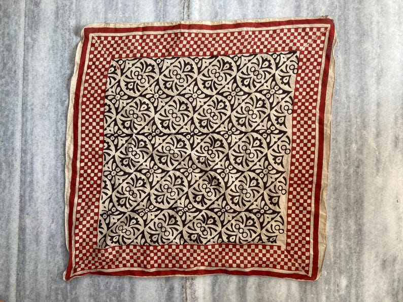 Hand Block Print Cotton Bandanas - Set of 10, Natural Dye