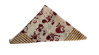 Set of 2 Red-Green Handblock Printed Christmas Bandanas, Organic Cotton Bandana Scarf