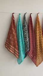 Set Of 10 hand printed bandana,Neckkerchief,Handkerchief,Headwraps made with natural colours