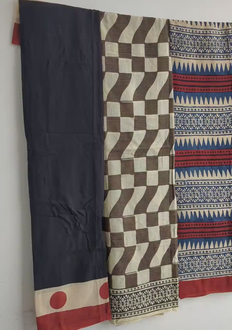 Cotton Sarong – Set of 6 – Handmade Indian Textile | Boho Scarf | Natural Dye Wrap