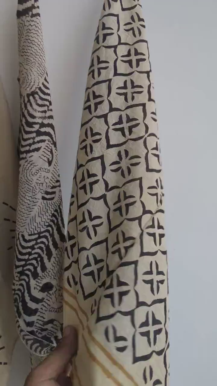 Handblock Printed Cotton Bandana: Natural Dyes, Handmade in India